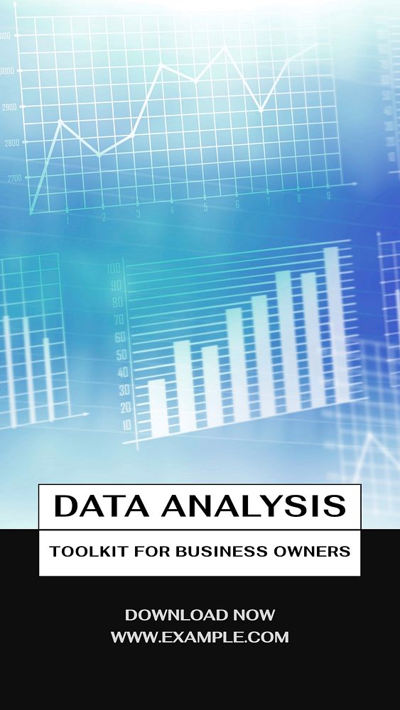 Data analysis story template, editable social media design