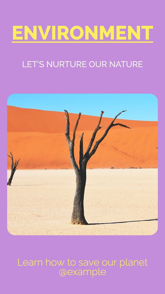 Environment & nature story template, editable social media design