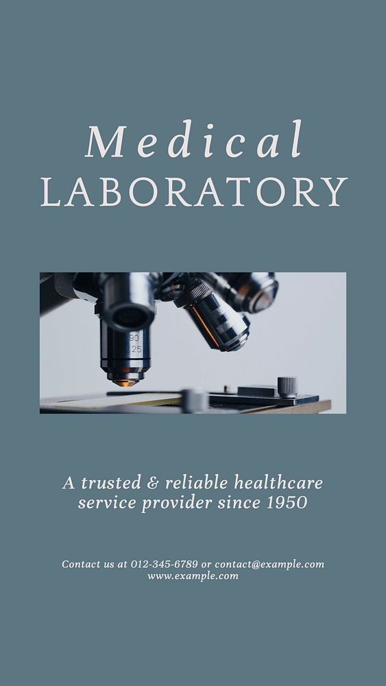 Medical lab social story template, editable text