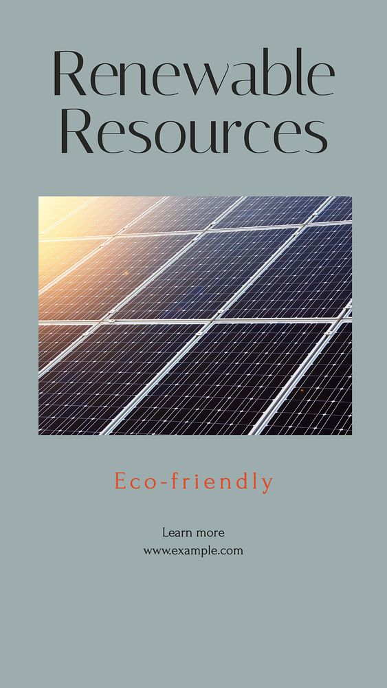 Renewable resources social story template, editable text