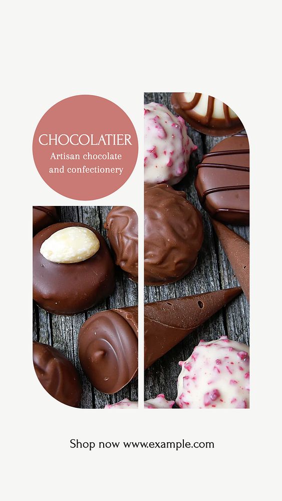 Chocolatier social story template, editable text