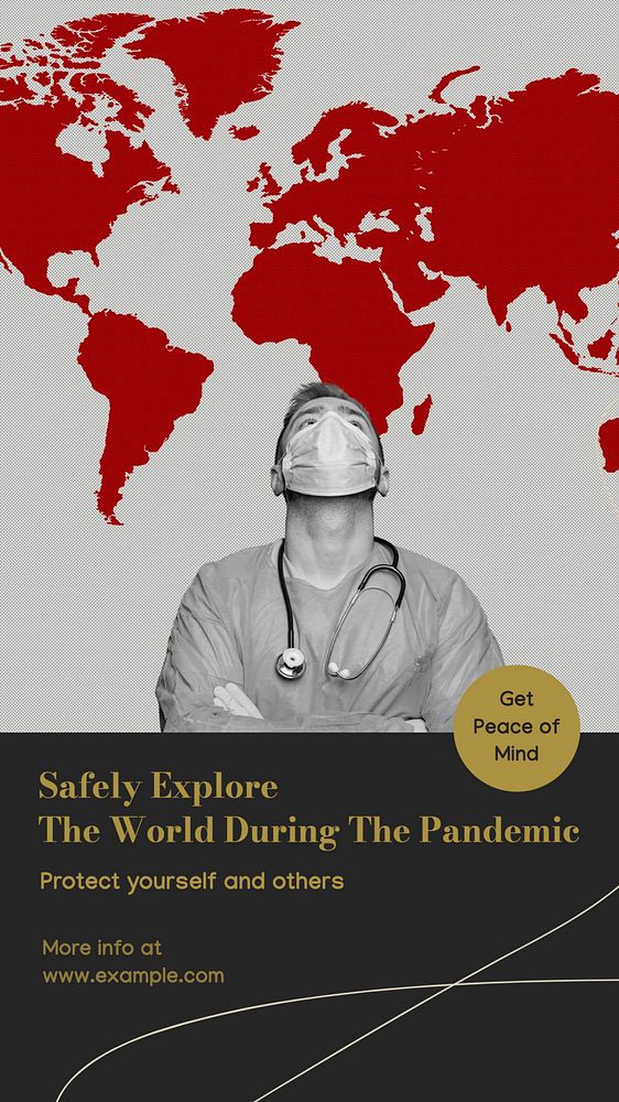 Pandemic social story template, editable text