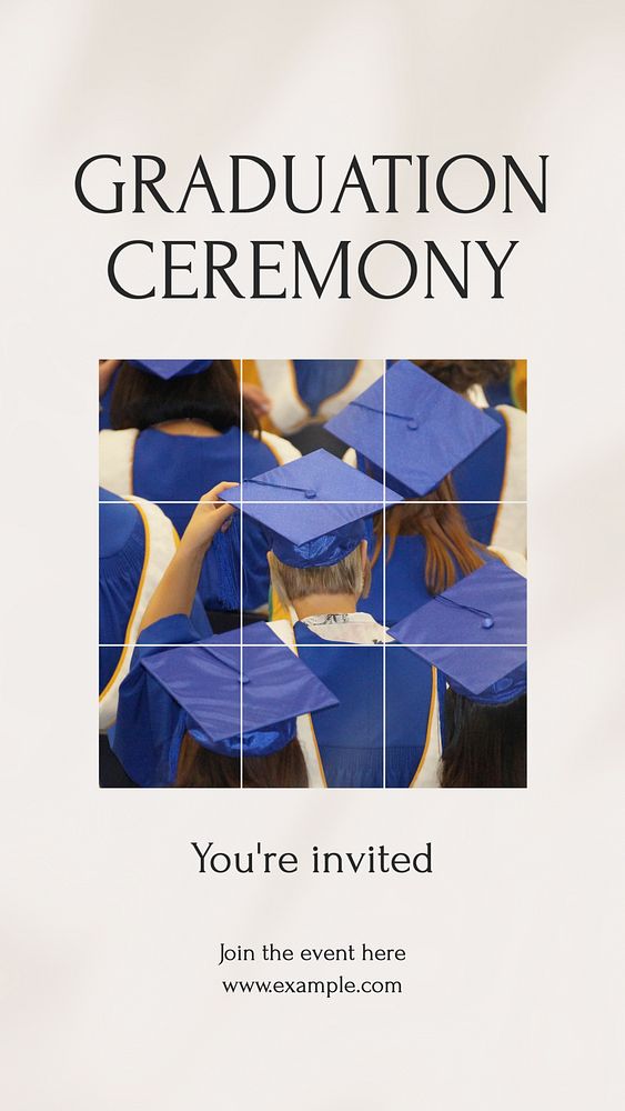 Graduation ceremony social story template, editable text