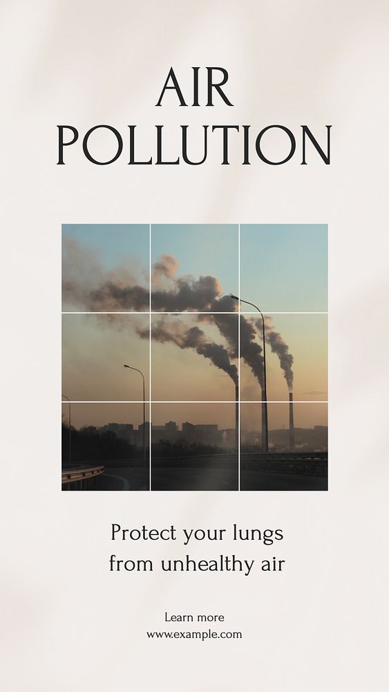 Air pollution social story template, editable text