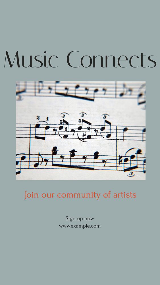 Music connects social story template, editable text