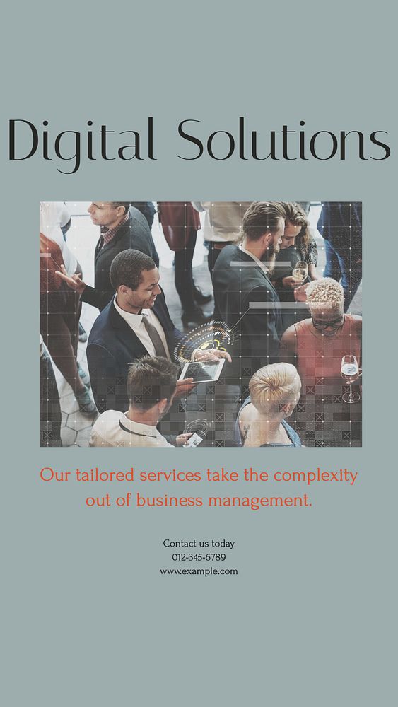 Digital solutions social story template, editable text