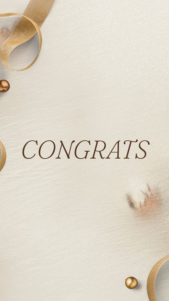 Congratulations Instagram story template, editable text