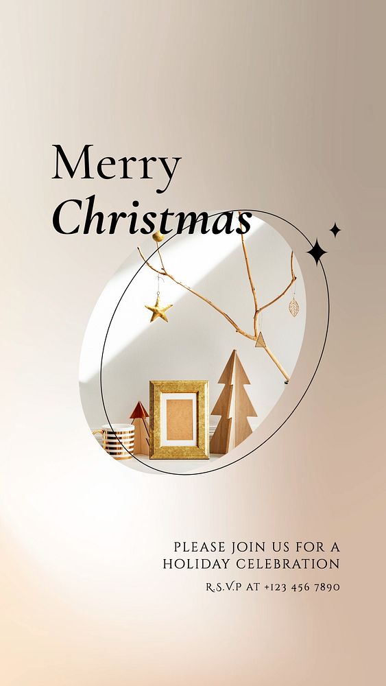 Christmas celebration social story template, editable Instagram design