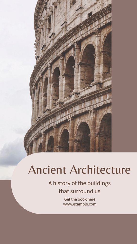 Ancient architecture social story template, editable Instagram design