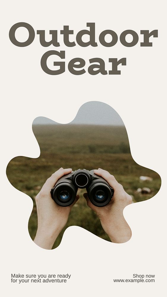 Outdoor gear social story template, editable Instagram design