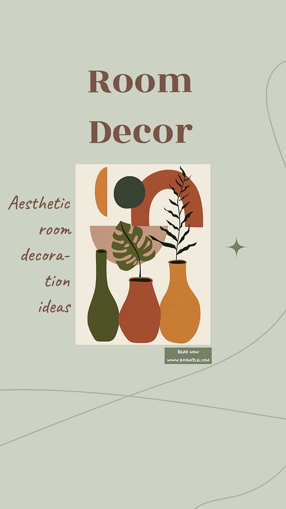 Room decor ideas social story template, editable Instagram design