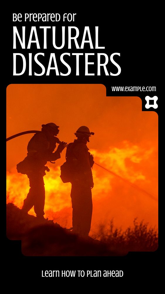 Natural disasters social story template, editable Instagram design