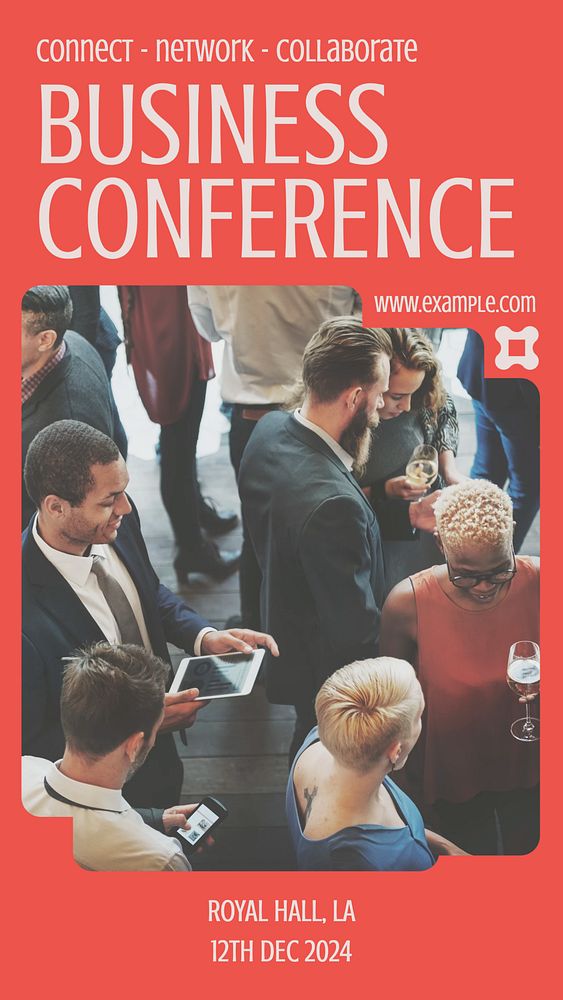 Business conference social story template, editable Instagram design