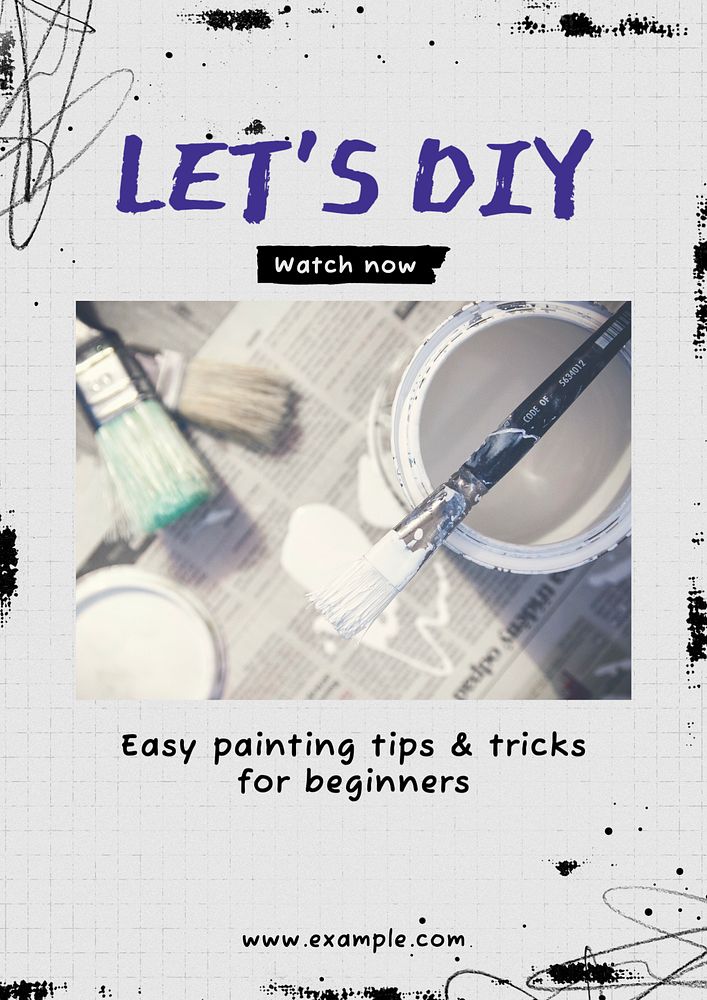 Let's DIY poster template, editable text & design