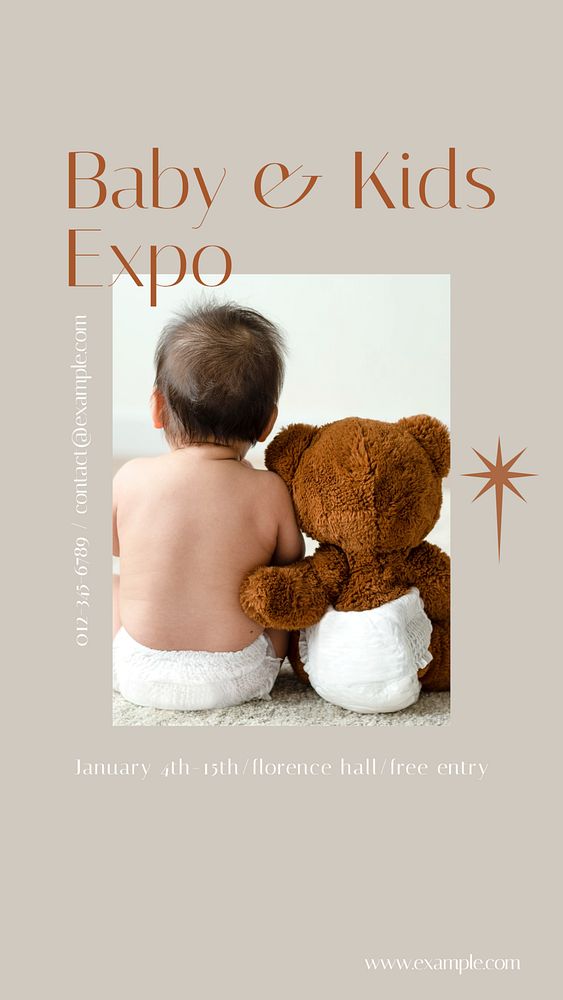 Kids & Baby Expo Instagram story template, editable design