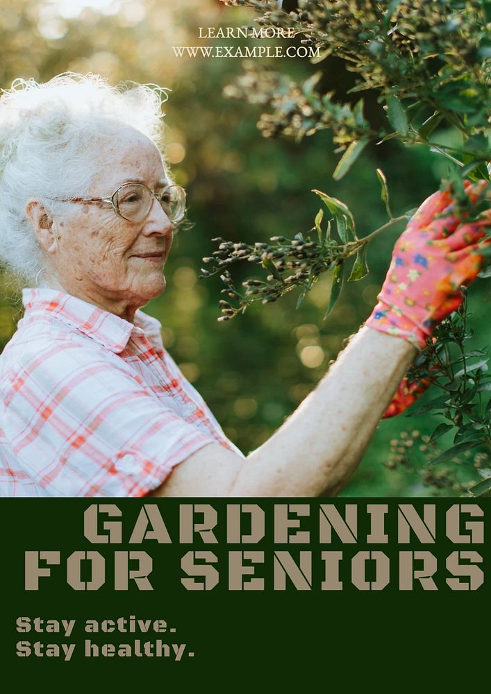 Gardening editable poster template