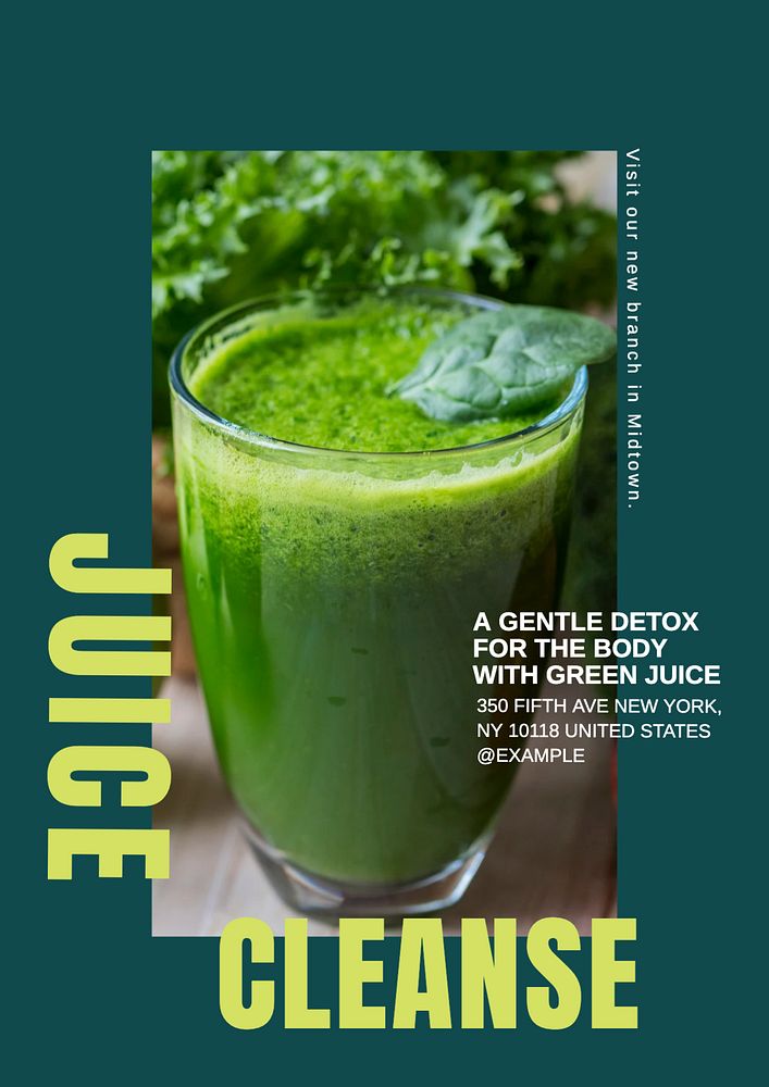 Juice Cleanse editable poster template