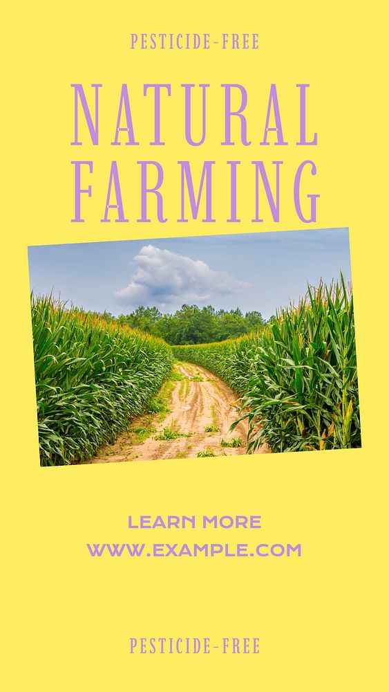 Organic farming template for social story