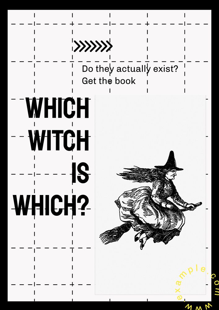 Witches editable poster template