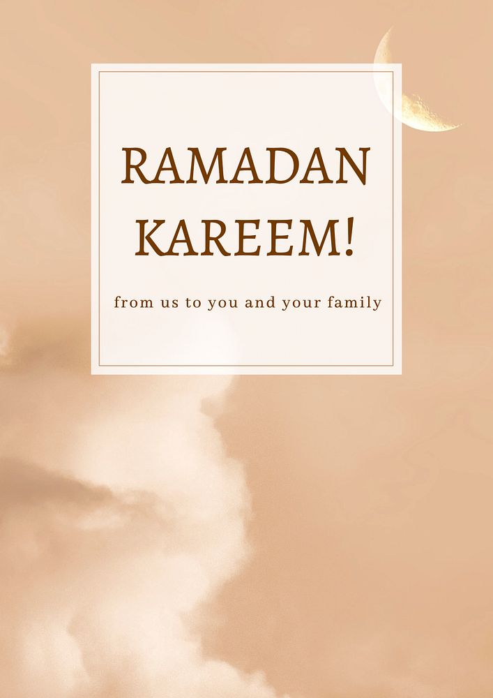 Ramadan Kareem  poster template, editable text and design