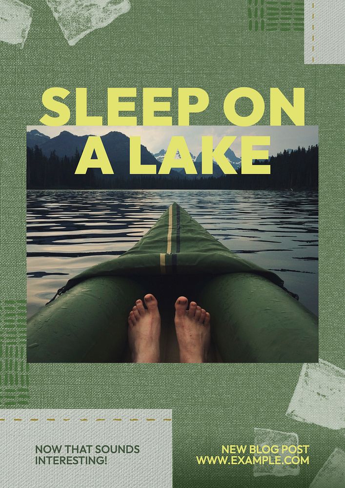 Sleep in nature  poster template, editable text & design