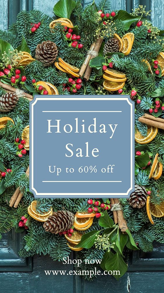 Holiday sale  Instagram story template, editable text