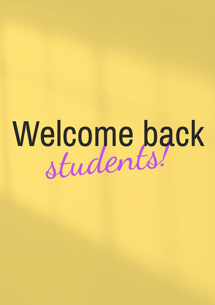 Back to school poster template, editable text & design