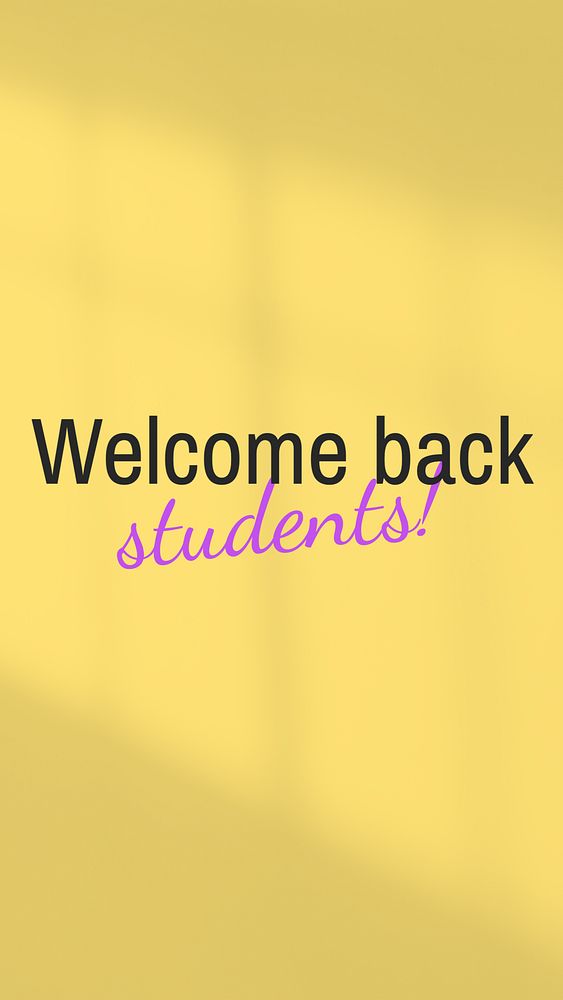 Back to school Instagram story template, editable text