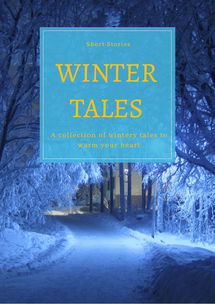 Winter tales poster template, editable text and design