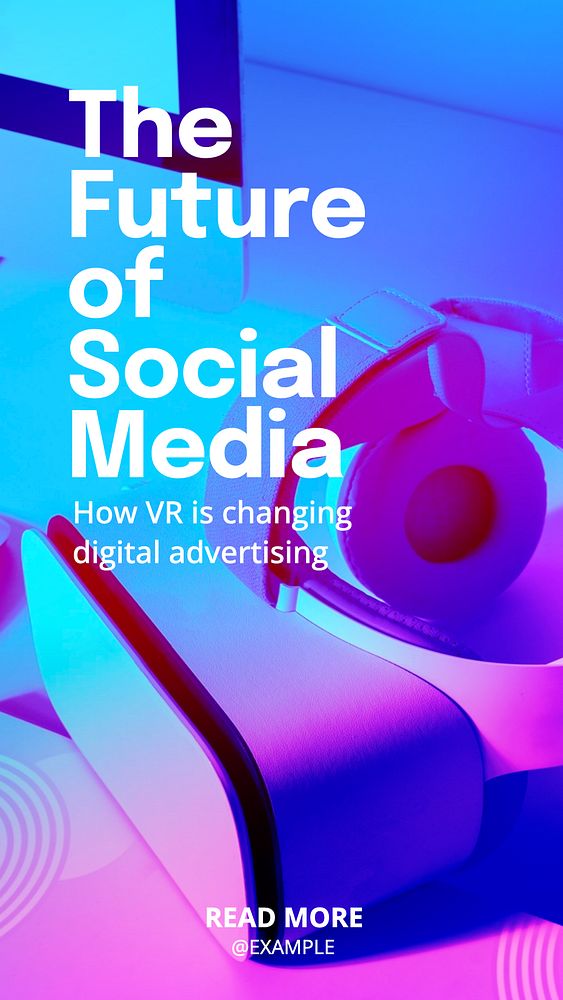 VR in advertising Instagram story template, editable text