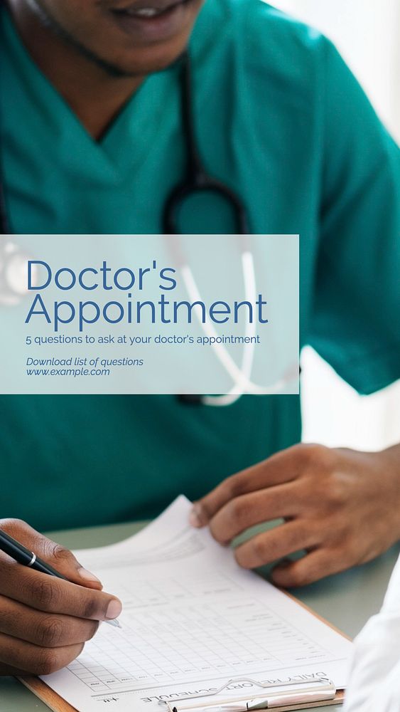 Doctor's appointment  Instagram story template, editable text