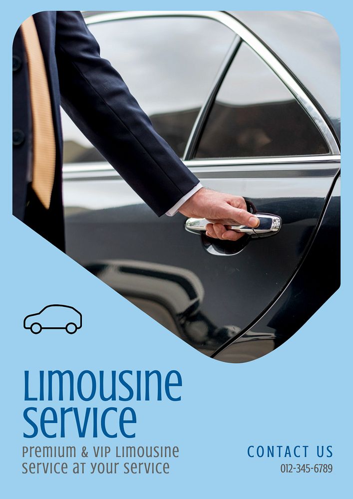 Limousine service  poster template, editable text and design