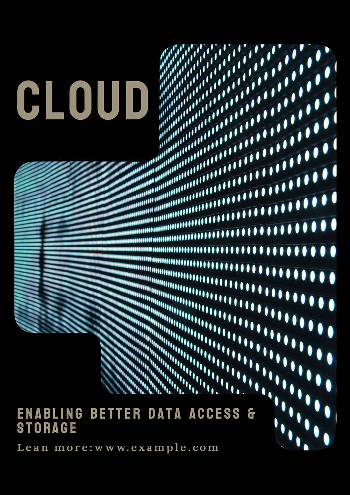 Cloud  poster template, editable text and design