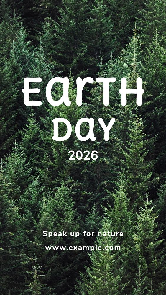 Earth day  Instagram story template, editable text