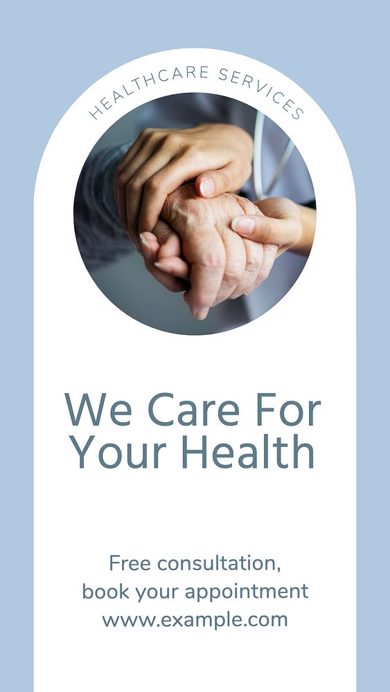 Healthcare services  Instagram story template, editable text