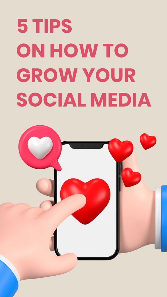 Instagram engagement story template, cute 3D design