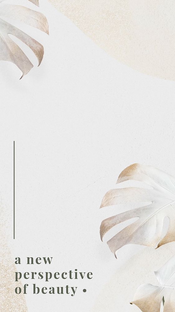 Aesthetic social media story template, botanical branding design 