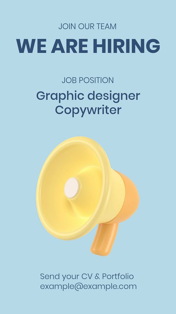 Job recruitment Instagram story template