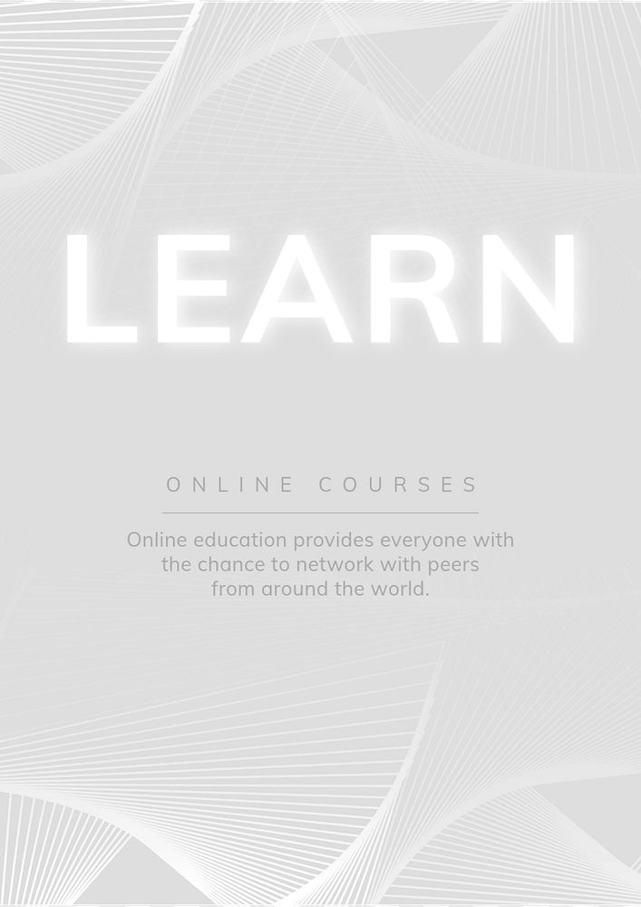 Learn, education editable poster template