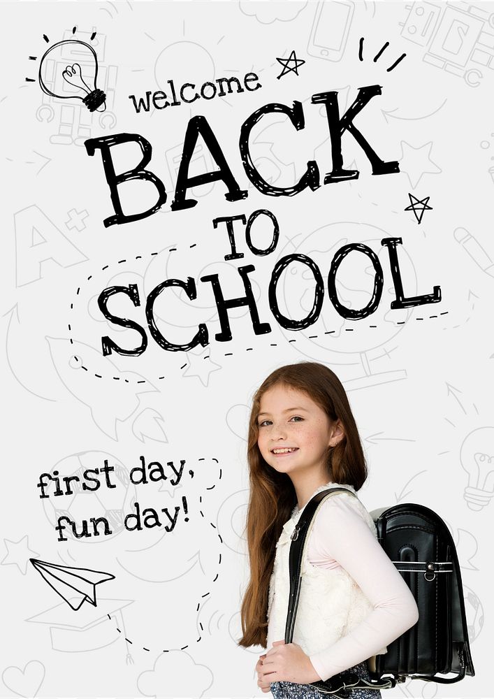 Back to school poster template