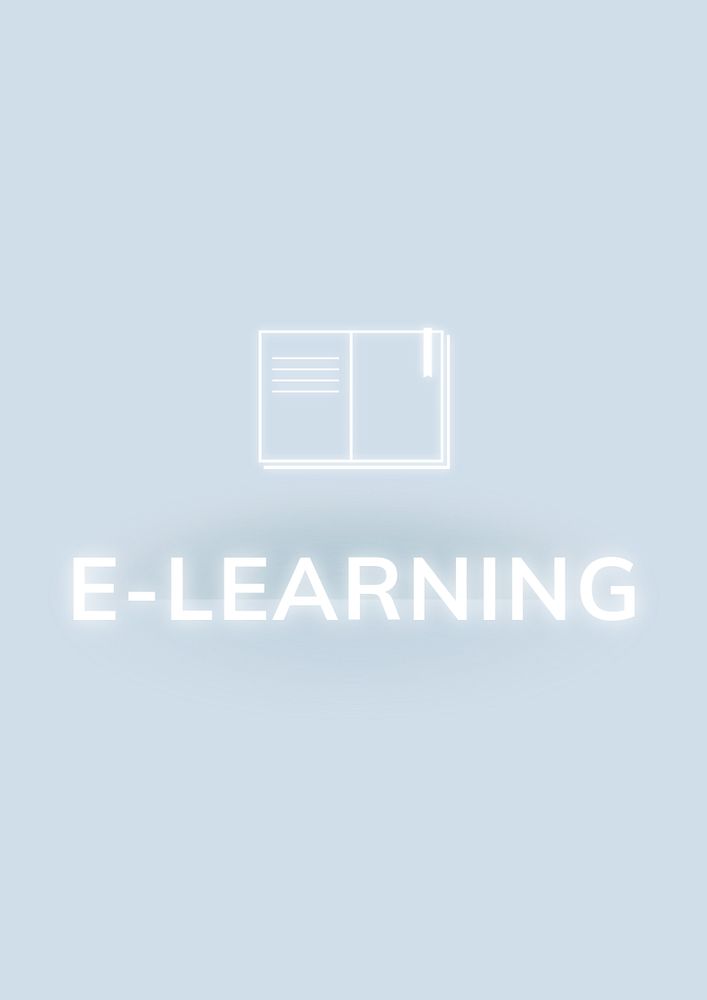 E-learning editable poster template, education technology