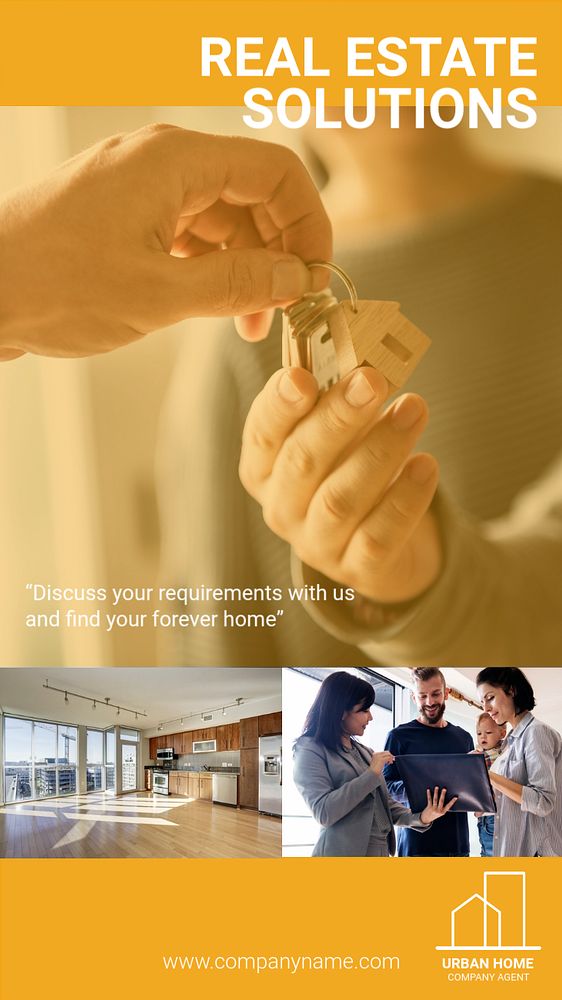 Property agent Instagram story template, editable advertisement