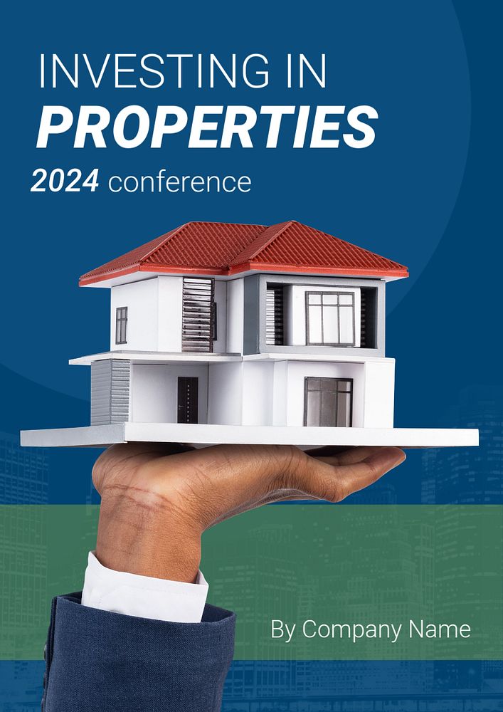 Property investment editable poster template design