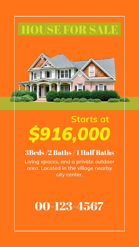 New home Instagram story template, editable advertisement