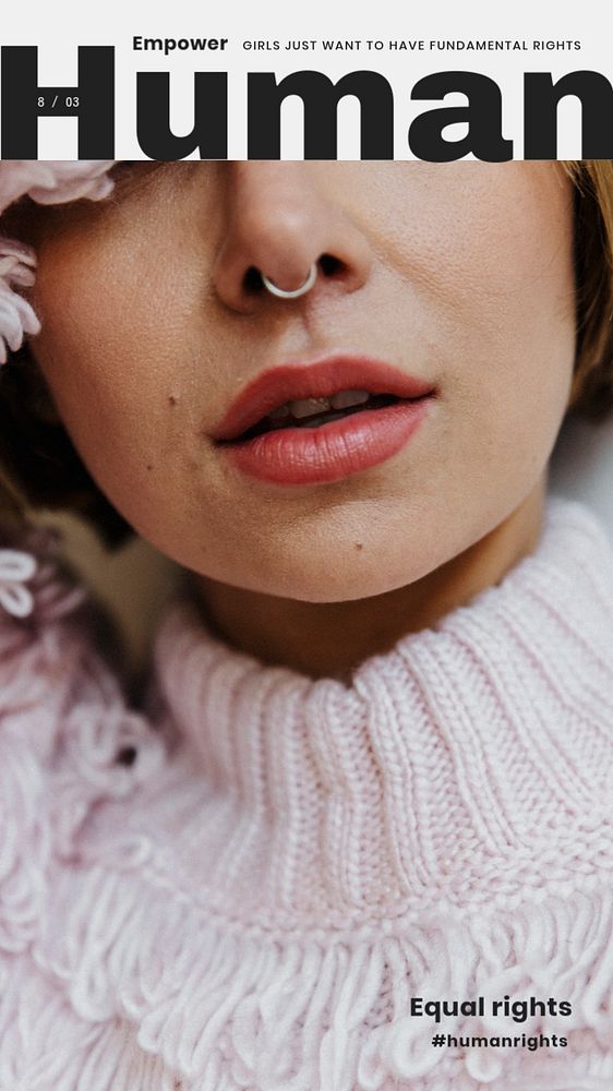 Women empowerment Instagram story template, equal rights campaign