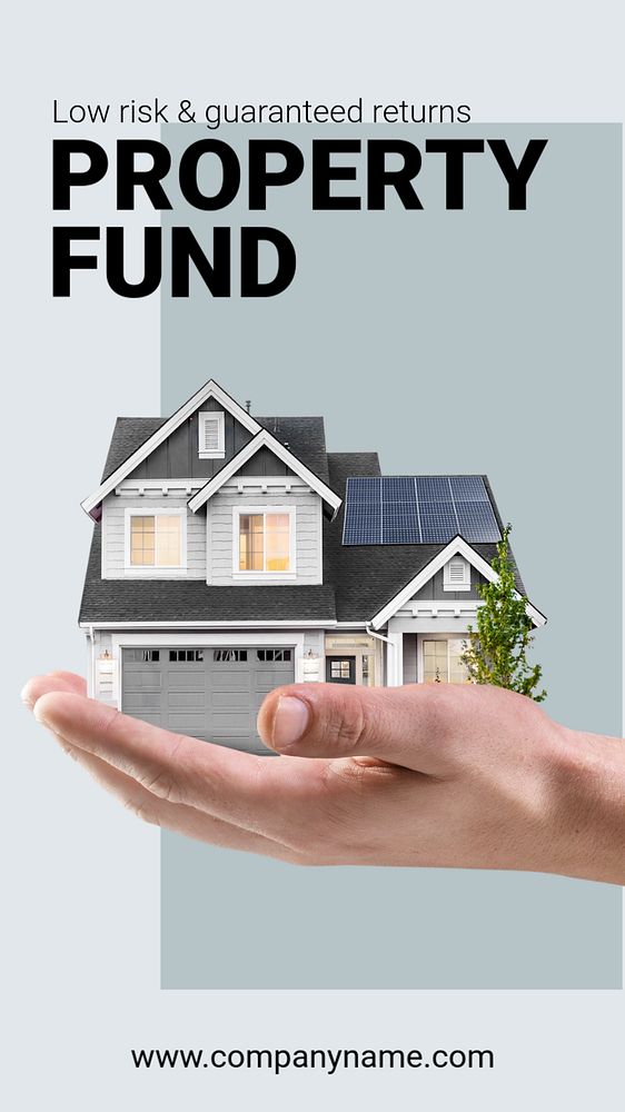 Property fund Instagram story template, editable advertisement