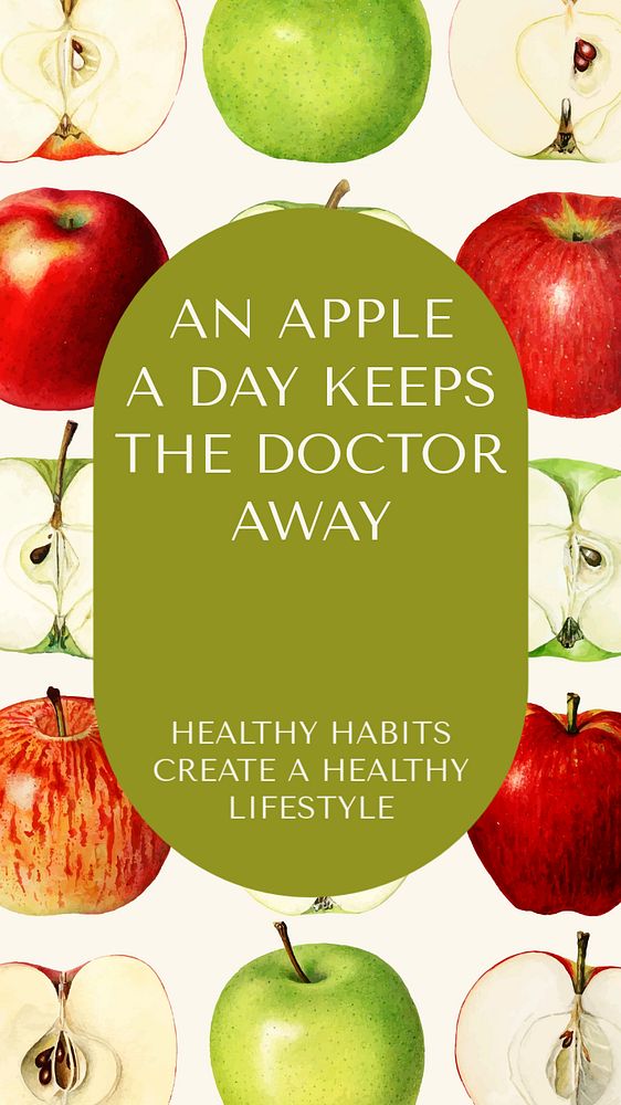 Healthy food Instagram story template, editable social media ad