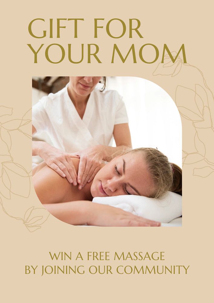 Spa package poster template, editable design