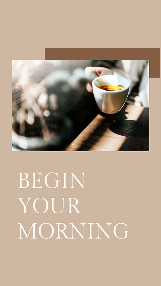 Coffee social media story template, editable advertisement