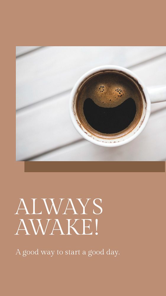 Cafe Instagram story template, editable advertisement
